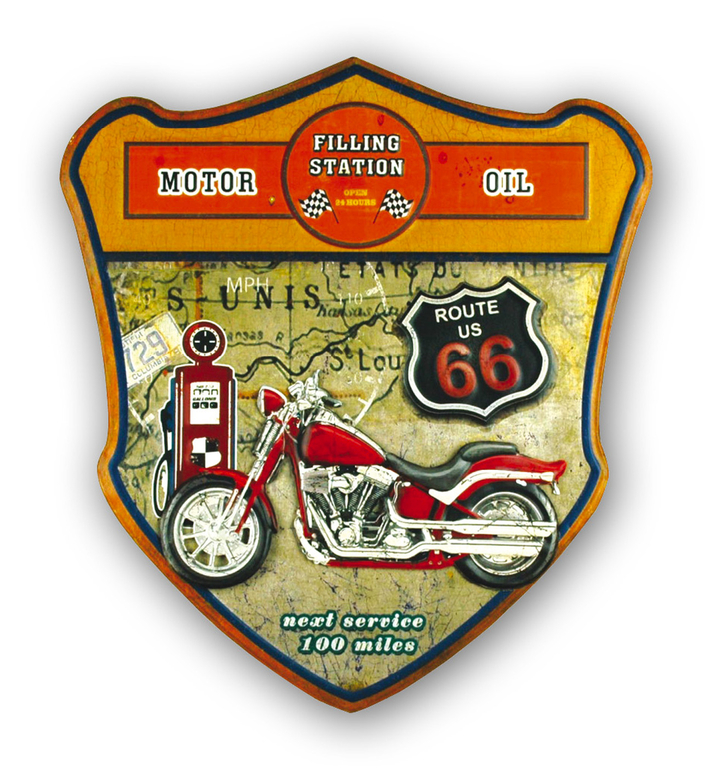 Plaque Métal Vintage Shell Motor Oil | Planète Vintage