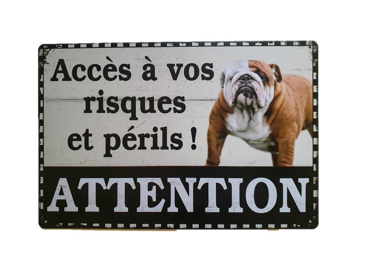 Plaque Fonte "Beware Of The Owner" – Entrée à Vos Risques – Style Rustique – AB Tools