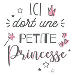 sticker ici dort une princesse 2