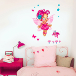 sticker little fée rose 1