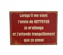 Plaque émaillée bombée d'utilité - Décoration