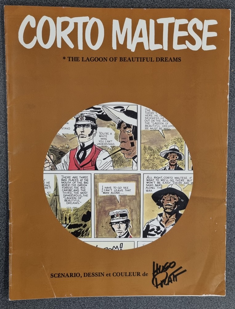 Coussin Hugo Pratt : Corto Maltese sur la dune