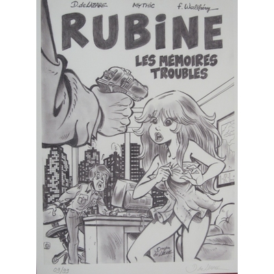 De Lazare Dragan - reproduction Rubine, les mémoires troubles - limitée à 99 - signée
