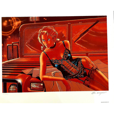 Denayer - lithographie Pin-up - 100ex -signé