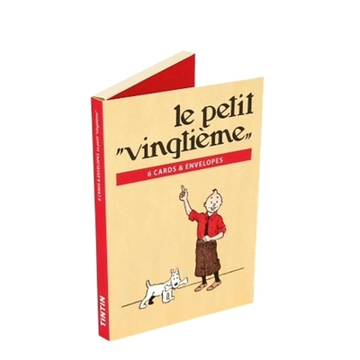 Hergé -Tintin - portfolio de 6 CP le petit vingtième