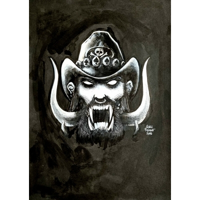 Alain Poncelet - illustration originale - Lemmy de Motorhead
