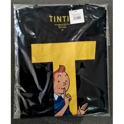 Hergé - T-shirt Tintin noir - Taille M