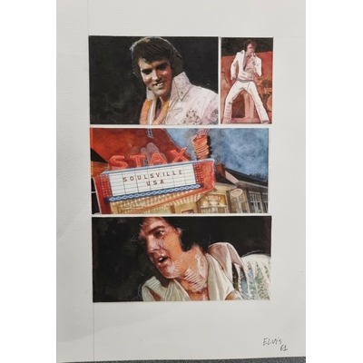 Fabrice Le Hénanff - planche originale Elvis