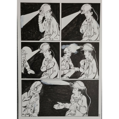 Sergio Salma - planche originale "Marcinelle 1956"