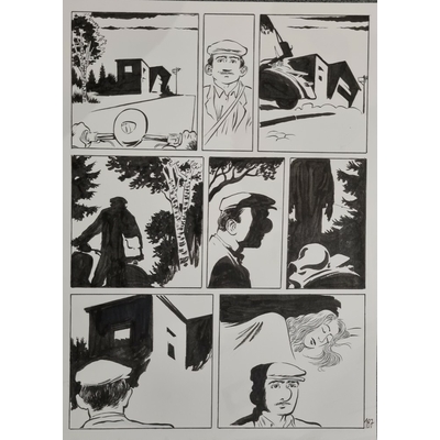 Sergio Salma - planche originale "Marcinelle 1956"