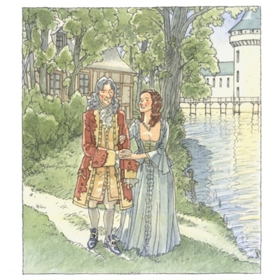 Beuriot - aquarelle originale à l'aquarelle - Voltaire
