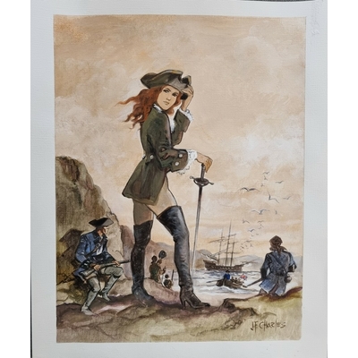 Charles , Jean-François - illustration originale - Les héroïnes de Jean-François Charles