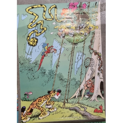 Franquin - affiche poster le marsupilami et le jaguar