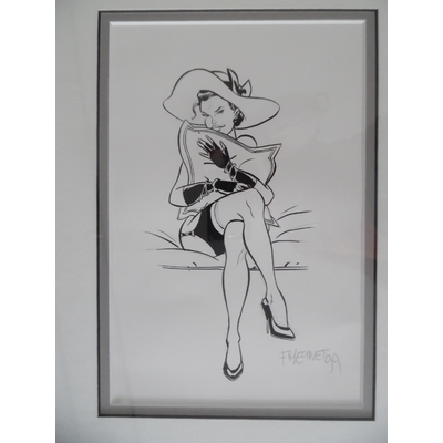 Meynet Félix - illustration originale - Femme chic - Le bas