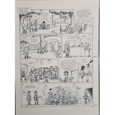 Lange , Grégory - planche originale(1) - clin d'oeil à Mademoiselle Jeanne et Astérix