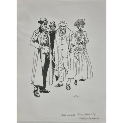 Gess - illustration originale pour la page de titre - Les contes de la pieuvre T.2