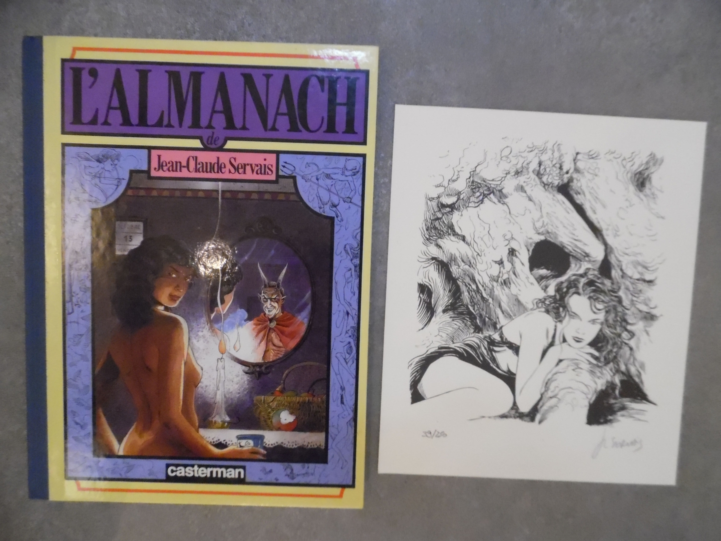 ga74_Servais Jean-Claude - L'almanach+ex-libris signé