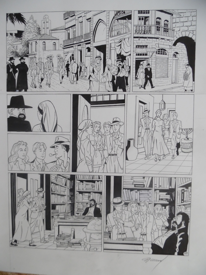 ga136_Renaud - planche originale Harry Dickson hommage à Tintin