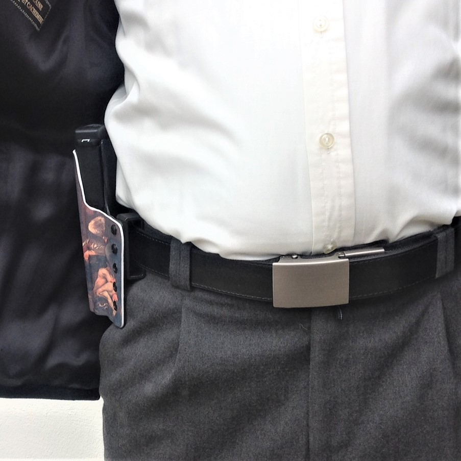 ceinture gunbelt belt blade texh insert cliquet costume civil holster
