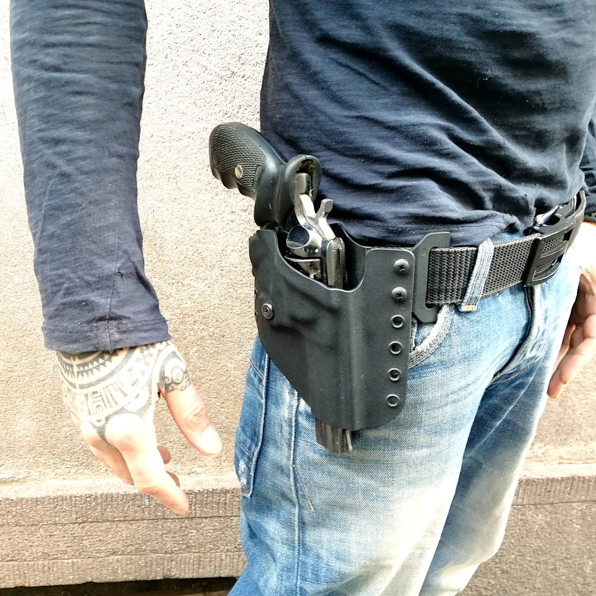 holster pancake kydex etfr france manurhin mr88 mr73 revolver