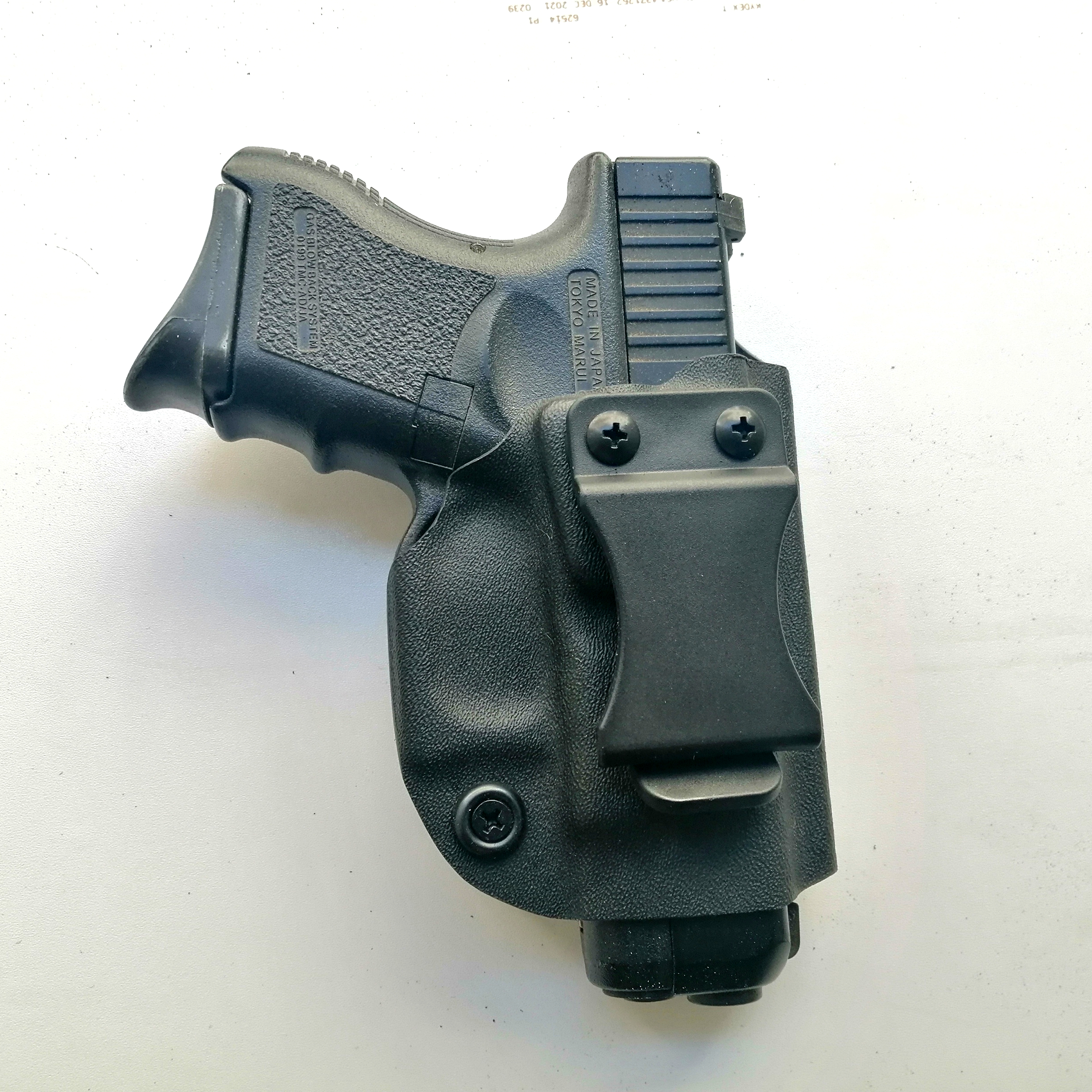 glock 26 inside police gendarmerie kydex etui holster etfr iwb clip