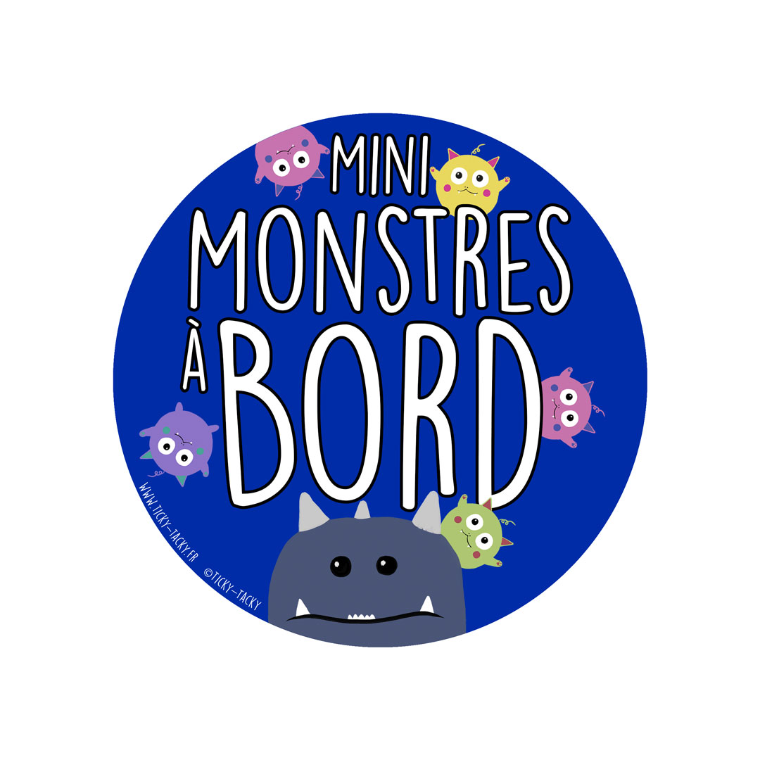 Sticker voiture bébé à bord | Version Mini Monstres