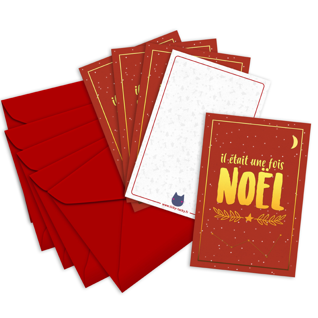 3-Ticky-Tacky-Lot-Cartes-Enveloppes-Noel