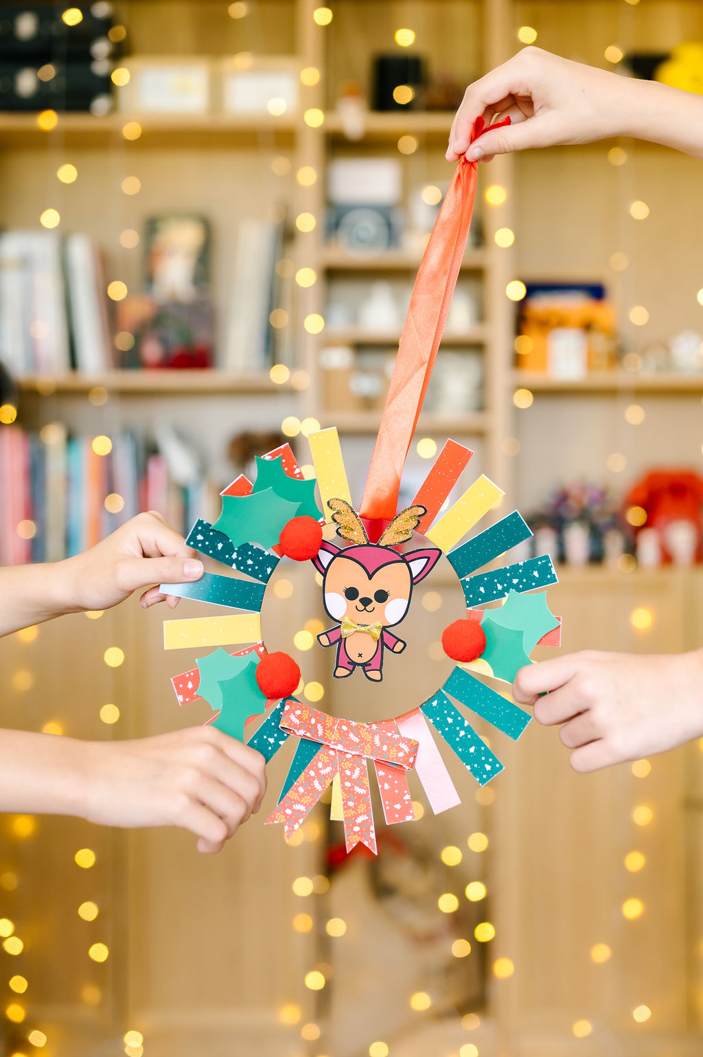 Kit de loisirs créatifs pour enfants - couronne de Noël
