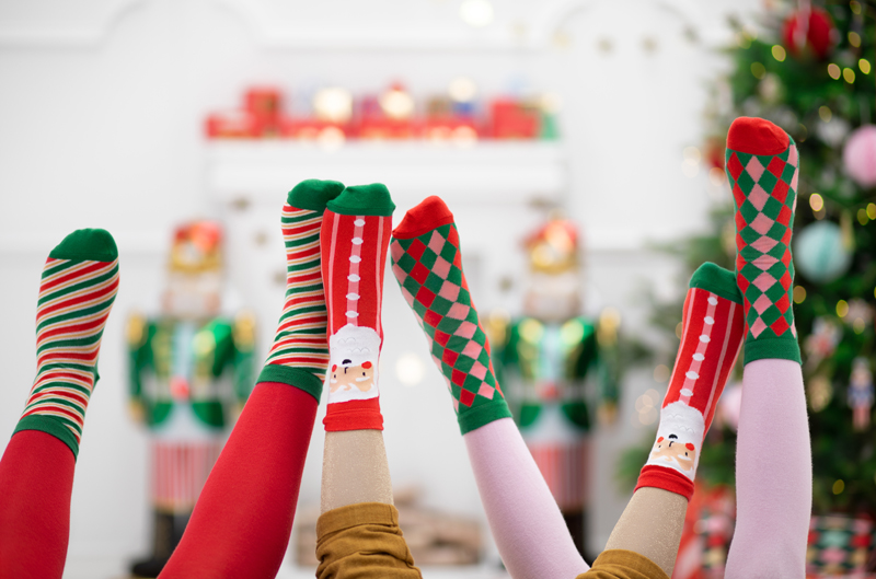 Chaussettes Noël personnalisées, chaussettes noel elf, cadeau noël