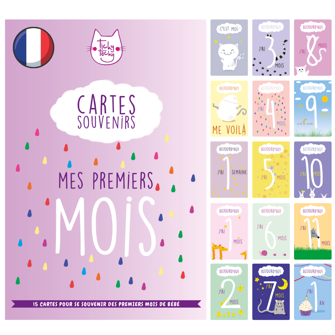 15 Cartes Souvenirs Pour Les Premiers Mois De Son Bebe