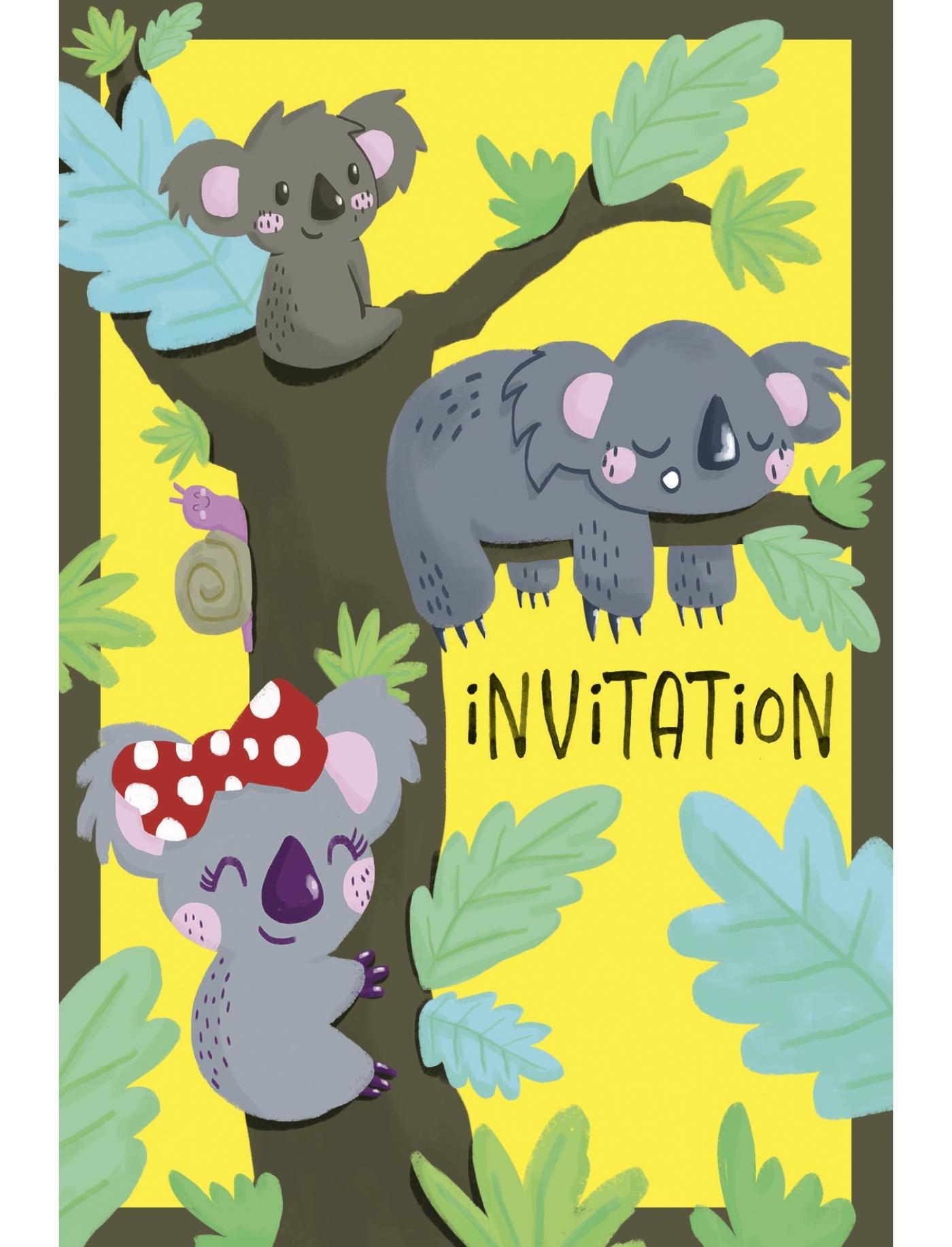 2-Cartes-Invitation-Anniversaire-Enfant-A-Theme-Koala