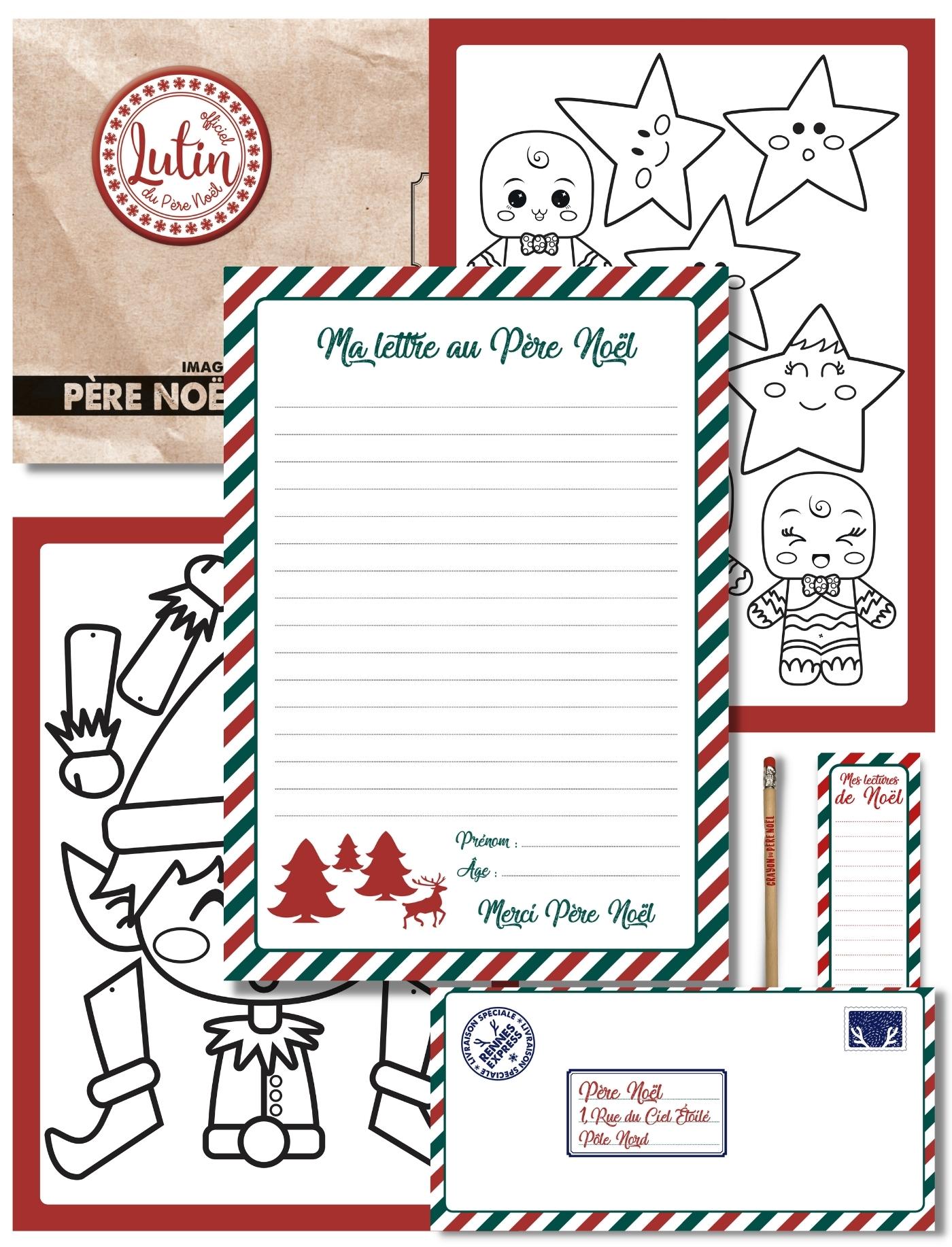 Kit pour écrire sa lettre au Père Noël | version candy