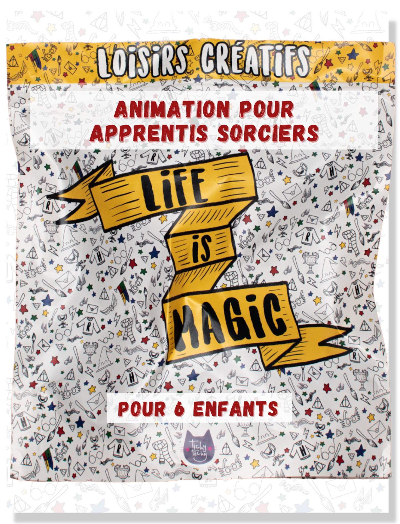 Kit de création baguettes magiques | Animation anniversaire thème sorcier pour 6 enfants