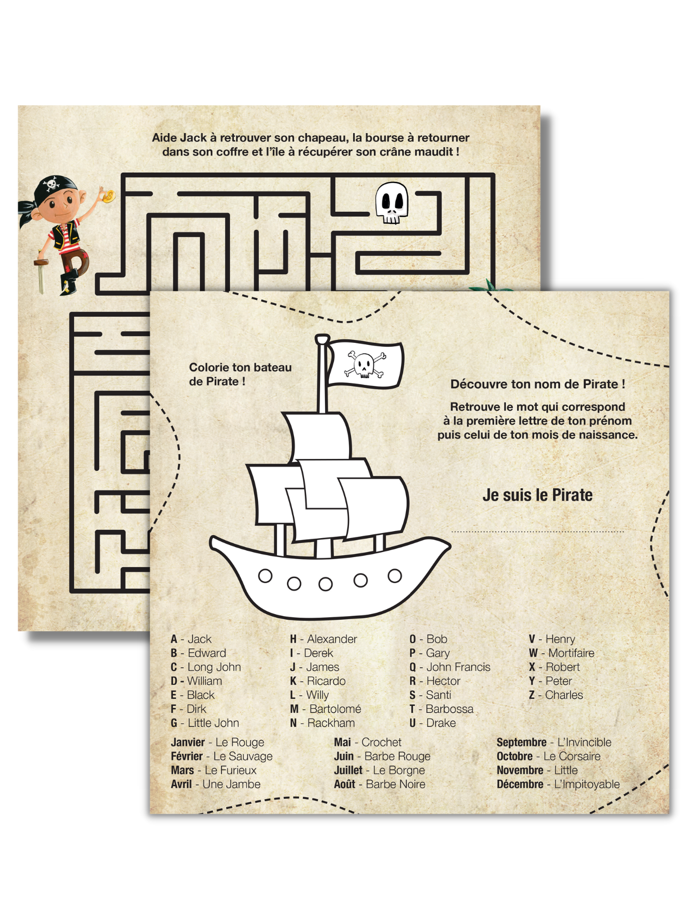 Kit Set de Jeux - Theme Pirate