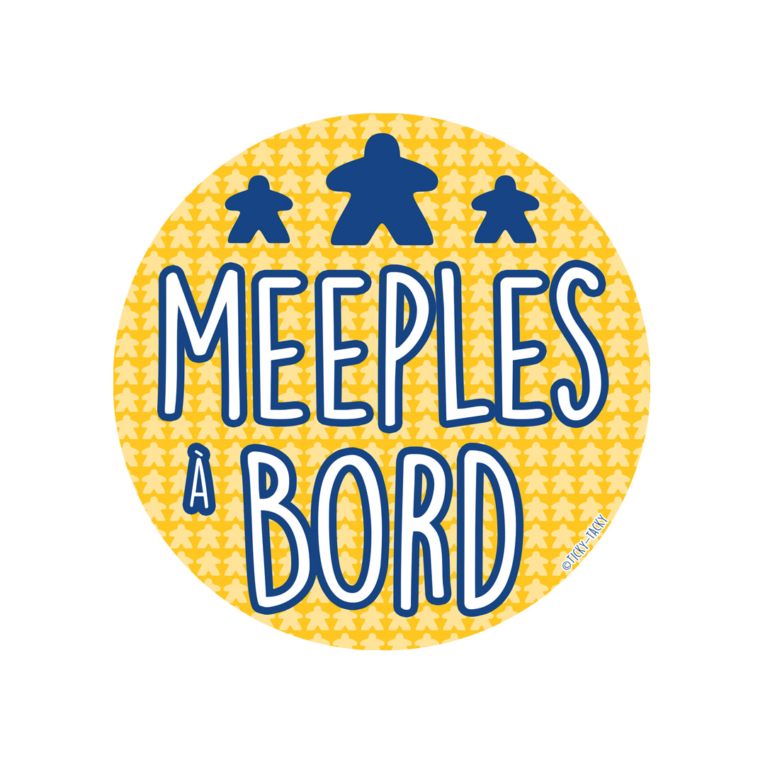 Sticker voiture bébé à bord | Version Meeples