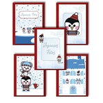 1-Lot-5-Cartes-Noel-Polaire-Ticky-Tacky