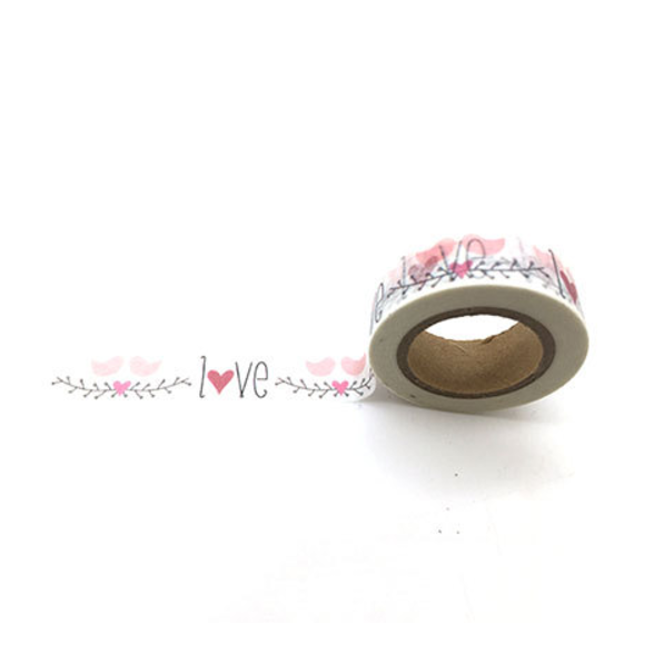 masking tape love oiseau