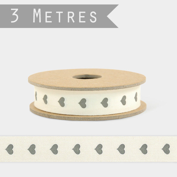 Lot De 4 Rouleaux De Ruban Coton à Motifs Cœurs - 16mm De Large, 18.3m Total - Noir/Blanc/Rouge - Pour Cadeau, Couture, Décoration
