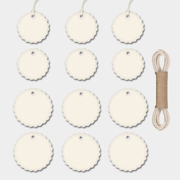 100 Étiquettes Cadeau En Forme De Cœur - Kraft & Blanc Avec 20m De Ficelle - Pour Mariage, DIY, Emballage
