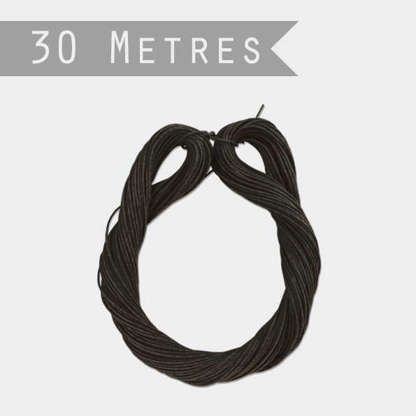 Lien - 30m de ficelle en papier noir