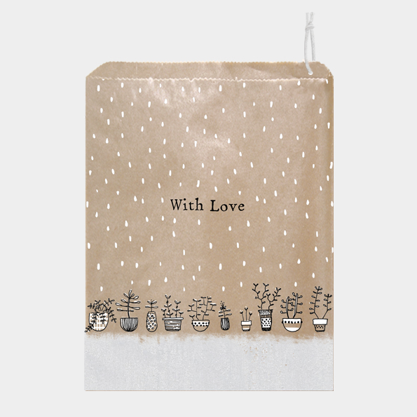 With love - 50 grandes pochettes avec des fleurs 20x27cm