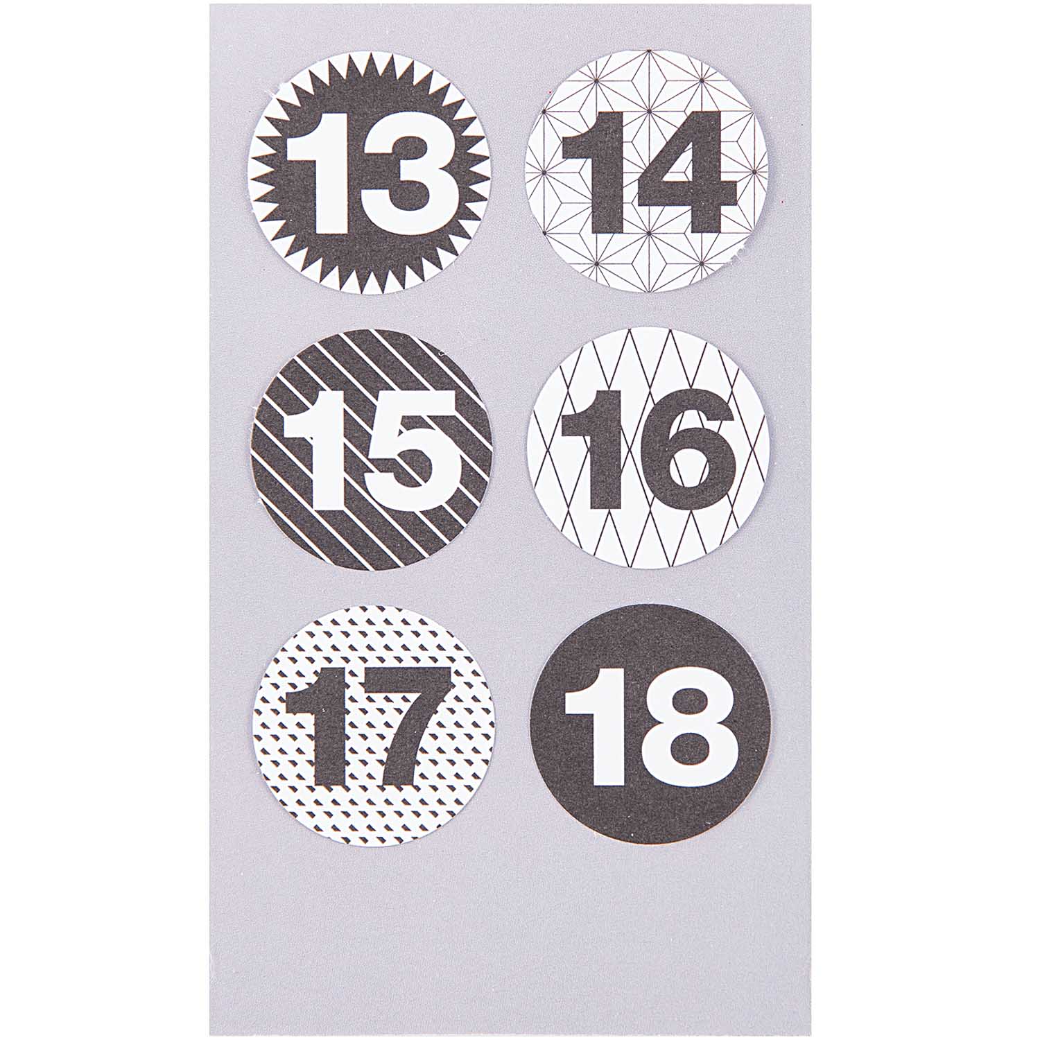 24 stickers pour calendrier de l'Avent Autocollants/Stickers Noël