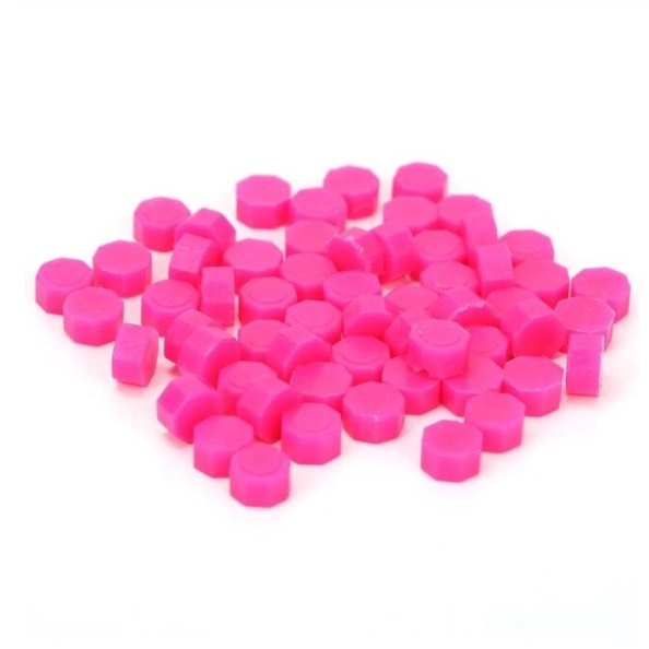 Fluo - 100 granulés de cire rose pour sceau