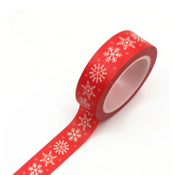 Noël - Masking tape flocons de neige