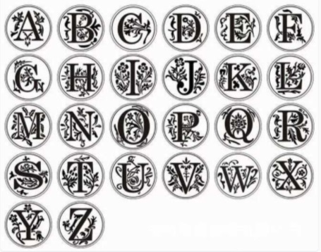 seal stamp alphabet