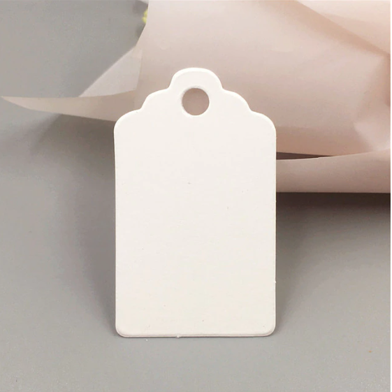 mini etiquette blanc carton