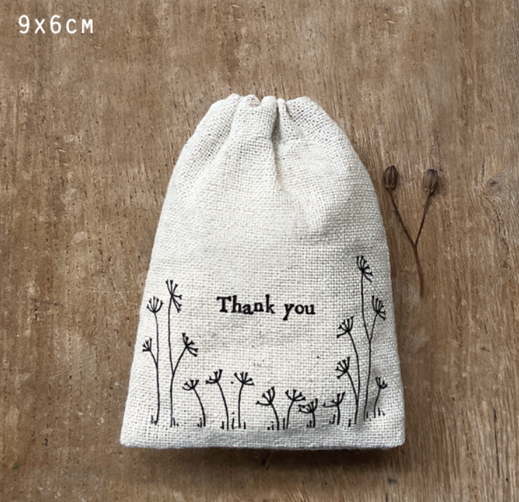 Thank you - Mini poche en coton