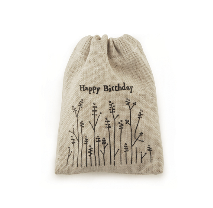 Happy Birthday - Mini poche en coton