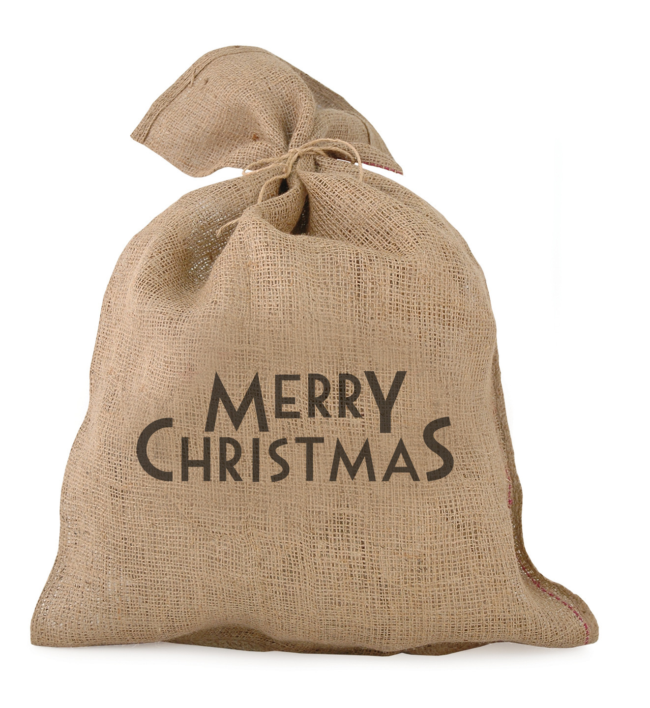 "Merry Christmas" - Grand sac en jute - Boites, sachets/Sachets déco - La Paqueterie