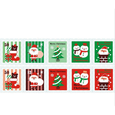 "Papa Noël" - 10 timbres pour la lettre du Père Noël
